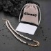 Glemay Pearl Necklace for Men Cuban Link Chain with Pearl for Men Hiphop Jewelry for Men Teen Boys-G32-gold