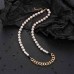 Glemay Pearl Necklace for Men Cuban Link Chain with Pearl for Men Hiphop Jewelry for Men Teen Boys-G32-gold