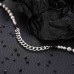 Glemay Pearl Necklace for Men Cuban Link Chain with Pearl for Men Hiphop Jewelry for Men Teen Boys-G32-silver