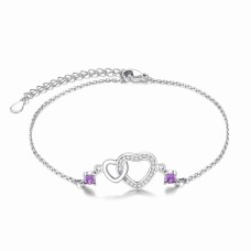 Glemay Heart Infinity Mother Daughter Bracelet for Women Mother's Day Jewelry Gift Birthday-G35-heart