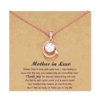 Mother in Law Gifts from Daughter in Law, Mom Daughter Necklace, Wedding Jewelry Gift from Bride for Mother in Law Birthday Gift-G39-law