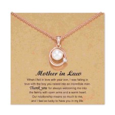 Mother in Law Gifts from Daughter in Law, Mom Daughter Necklace, Wedding Jewelry Gift from Bride for Mother in Law Birthday Gift-G39-law