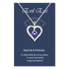 Glemay Evil Eye Necklace Blue Third Eye Necklace Protection Mal De Ojo Nazar Amulet Jewelry Gift for Women Girls Daughter Mother（Silver）-G41-eye-silver