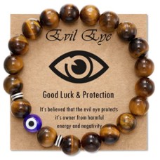 Evil Eye Bracelet for Men Natural Stone Bracelet Protection Good Luck Amulet for Boy-G43-Classic-tiger