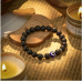 Evil Eye Bracelet for Men Natural Stone Bracelet Protection Good Luck Amulet for Boy-G43-black