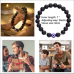 Evil Eye Bracelet for Men Natural Stone Bracelet Protection Good Luck Amulet for Boy-G43-black