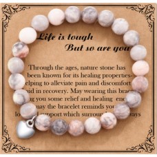 Glemay Get Well Soon Gifts for Women Natural Stone Bracelet Inspirational Bracelet for Women Girls…